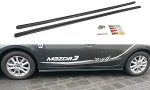 Sidokjolar Diffusers Mazda 3 Bm (Mk3) Facelift / ABS Svart Struktur