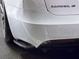 Bakre Sidosplitters Tesla Model S Facelift / ABS Svart Struktur