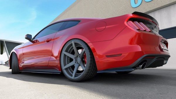 lmr Side Skirts Diffusers Ford Mustang Mk6 / Carbon Look