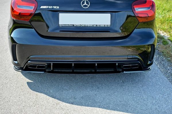 lmr Bakre Sidosplitters Mercedes A W176 Amg Facelift / Blanksvart