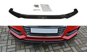 Front Splitter V.1 Audi A4 B9 S-Line / ABS Svart Struktur
