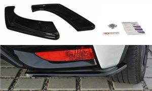 Bakre Sidosplitters Honda Civic Mk9 Facelift / ABS Svart Struktur