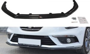 Front Splitter V.1 Renault Megane Mk4 Hatchback / ABS Svart Struktur