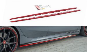 Red Side Skirts Diffusers V.2 BMW 1 F40 M-Pack