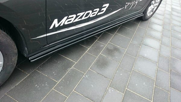lmr Side Skirts Diffusers Mazda 3 Bm (Mk3) Facelift / Gloss Black