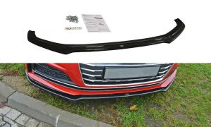 Front Splitter V.1 Audi A5 F5 S-Line / ABS Svart Struktur