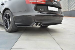 Bakre Sidosplitters Audi A6 C7 Avant / ABS Svart Struktur