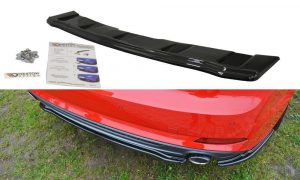 Central Rear Splitter Audi A5 F5 S-Line (Without Vertical Bars) / ABS Black / Molet