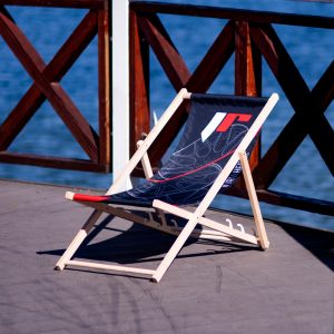 JR Wheels Deck Chair with Wooden Frame