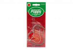 Poppy Jordgubb Doftis / Luftfräschare med snöre (skuren design)