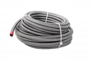 Hose, Fuel, PTFE, Stainless Steel Braided, AN-06 x 16′ (Aeromotive Inc)