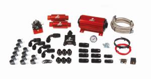 A1000 EFI Fuel System: (P/N 11101 pump, 13101 reg., (2) filters, hose, hoseds, fittings, and wiring kit). (Aeromotive Inc)