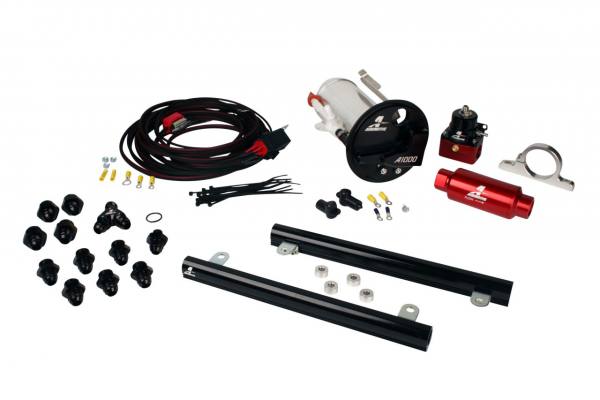lmr System, 07-12 Shelby GT500, 18682 A1000, 14141 5.4L Cobra Jet Rails, 16307 Wire Kit & Misc. Fittings (Aeromotive Inc)