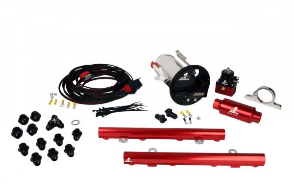 lmr System, 07-12 Shelby GT500, 18682 A1000, 14130 5.0L 4V Rails, 16307 Wire Kit & Misc. Fittings (Aeromotive Inc)