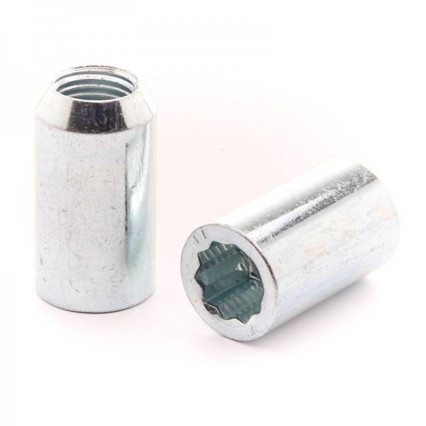 lmr JR 20x Tuner Star Lug Nuts 14x1,5 + Key / 20x45mm / Silver