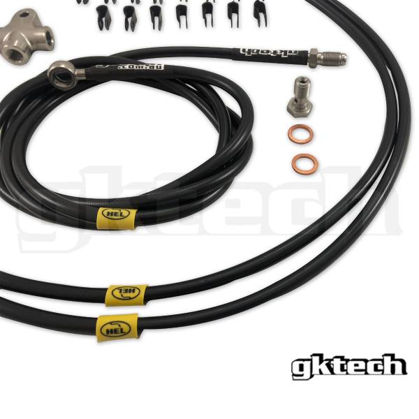 lmr GKTech 2 pot Nissan stand alone SS braided brake line kit