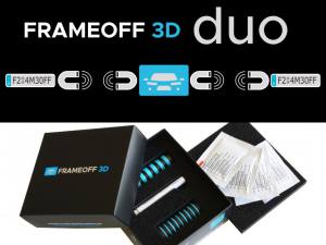 FRAMEOFF 3D duo Magnetic License Plate Holder