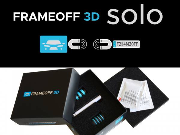 lmr FRAMEOFF 3D solo Magnetic License Plate Holder