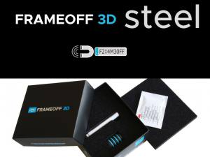 FRAMEOFF 3D steel Magnetic License Plate Holder