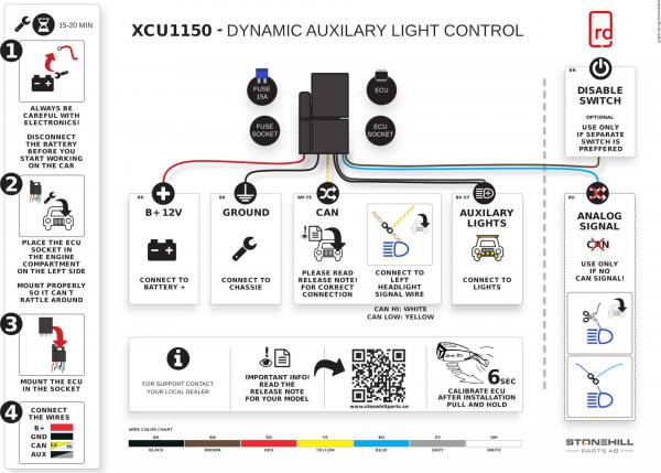 lmr Lightning XCU1150 CANBUS Extraljuskablage 13A