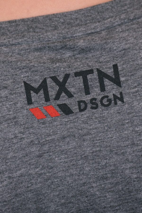 lmr Maxton Gray T-Shirt with Red/Black Logo - Kids