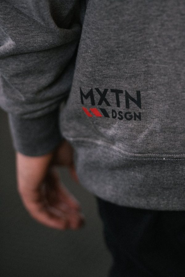 lmr Maxton Gray Hoodie with Red/Black Logo - Kids