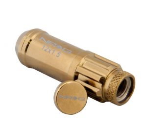 NRG 700 Series M12x1,5 20pcs Long Steel Lug Nuts (Gold)