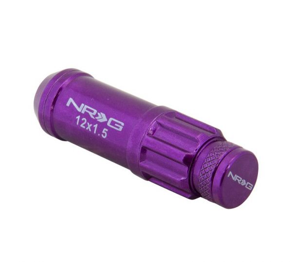 lmr NRG 700 Series M12x1,5 20pcs Long Steel Lug Nuts (Purple)
