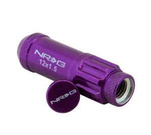 NRG 700 Series M12x1,5 20pcs Long Steel Lug Nuts (Purple)