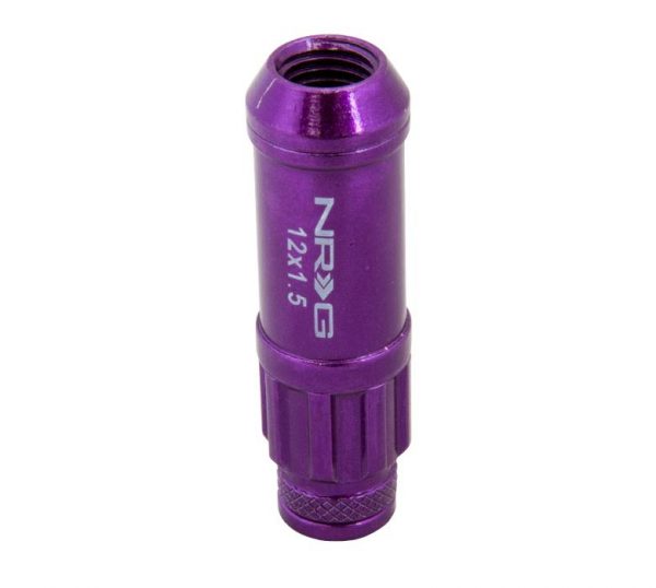 lmr NRG 700 Series M12x1,5 20pcs Long Steel Lug Nuts (Purple)