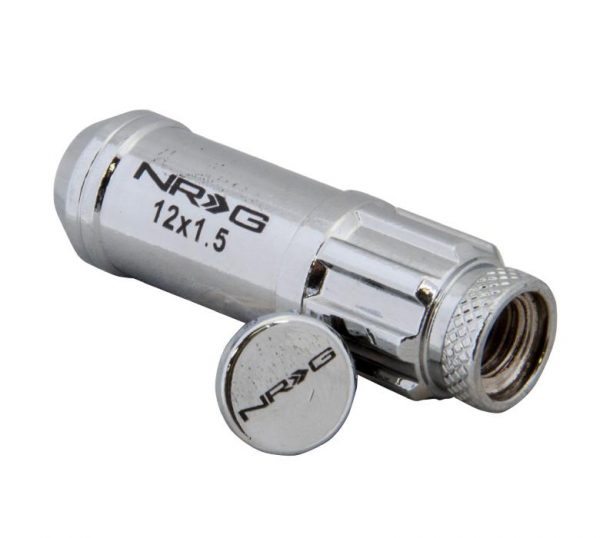 lmr NRG 700 Series M12x1,5 20pcs Long Steel Lug Nuts (Silver)