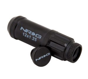 NRG 700 Series M12x1,25 20pcs Long Steel Lug Nuts (Black)