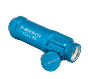 NRG 700 Series M12x1,25 20pcs Long Steel Lug Nuts (Blue)