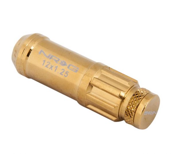 lmr NRG 700 Series M12x1,25 20pcs Long Steel Lug Nuts (Gold)