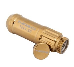 NRG 700 Series M12x1,25 20pcs Long Steel Lug Nuts (Gold)