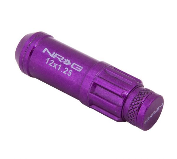lmr NRG 700 Series M12x1,25 20pcs Long Steel Lug Nuts (Purple)