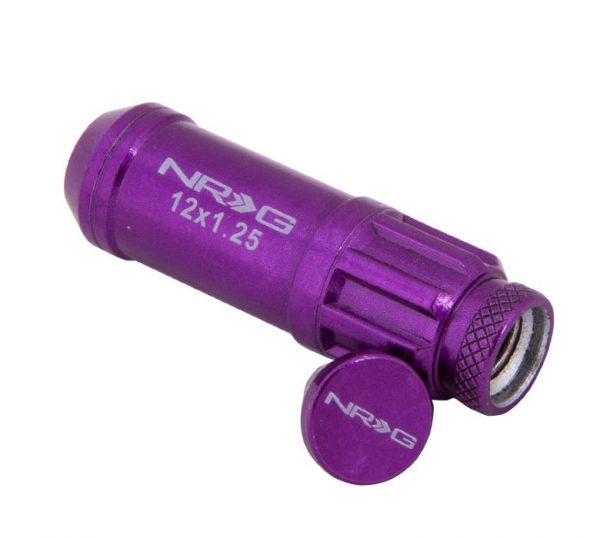 lmr NRG 700 Series M12x1,25 20pcs Long Steel Lug Nuts (Purple)