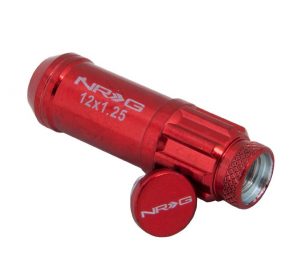 NRG 700 Series M12x1,25 20pcs Long Steel Lug Nuts (Red)