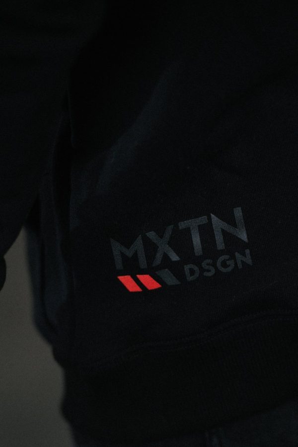 lmr Maxton Svart Hoodie med Röd/Grå Logo - Herr