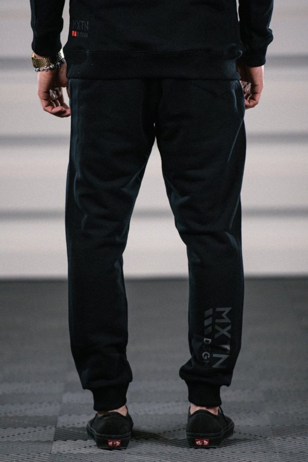 lmr Maxton Black Sweatpants with Black Logo - Mens