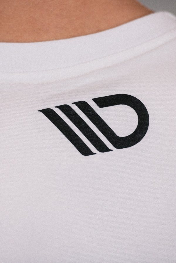 lmr Maxton Vit T-Shirt med Svart Logo - Herr