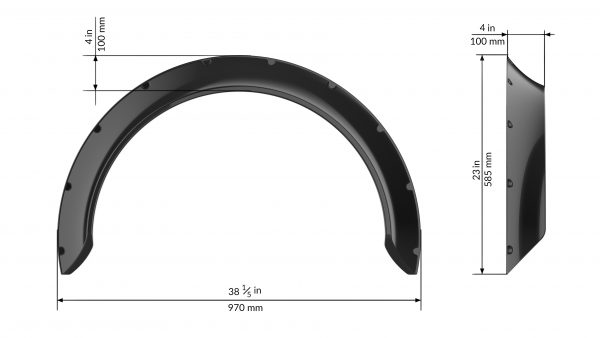 lmr Clinched New School XL 10 cm Fender Flares (Pair)
