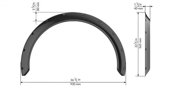 lmr Clinched New School XL 4 cm Fender Flares (Pair)