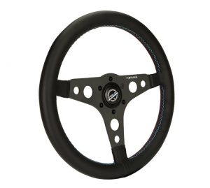 NRG RST-068 Reinforced & Lightweight Sport Steering Wheel 350mm 3 spoke (M-color stitching)