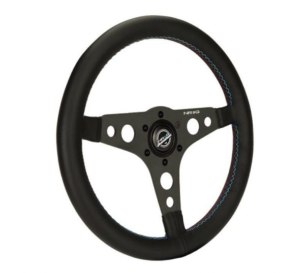 lmr NRG RST-068 Reinforced & Lightweight Sport Steering Wheel 350mm 3 spoke (M-color stitching)