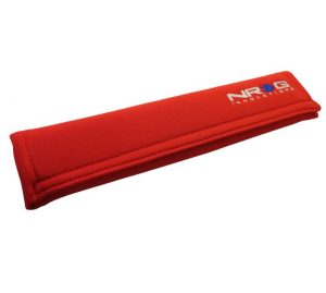NRG Seat Belt Pads 43cm Long (Red)