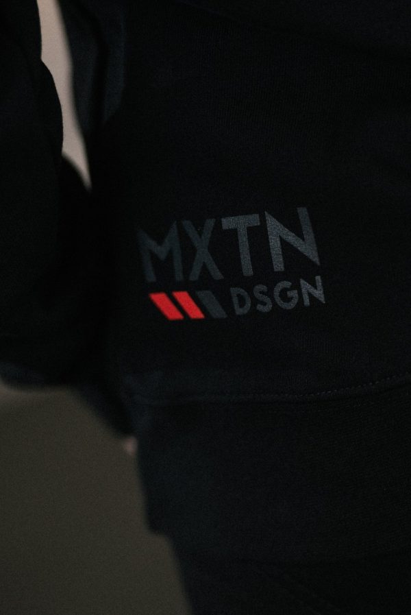 lmr Maxton Svart Hoodie med Röd/Grå Logo - Dam