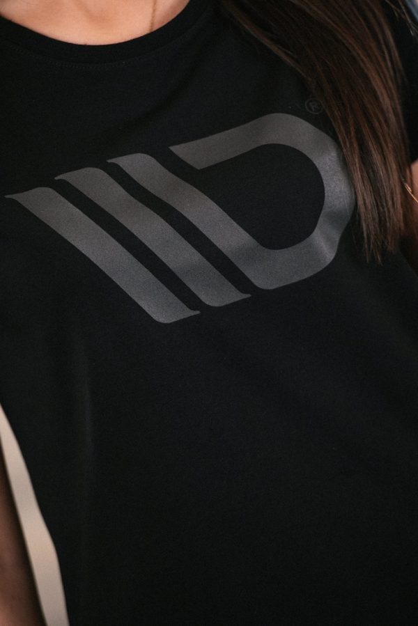 lmr Maxton Svart T-Shirt med Grå Logo - Dam