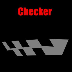 Däcktext Specialtecken Checkered Flag Grå – 1 st