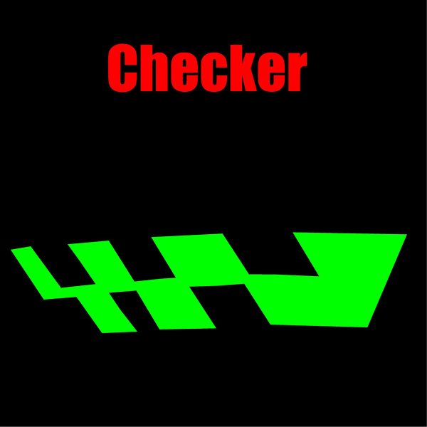lmr Däcktext Specialtecken Checkered Flag Grön - 1 st